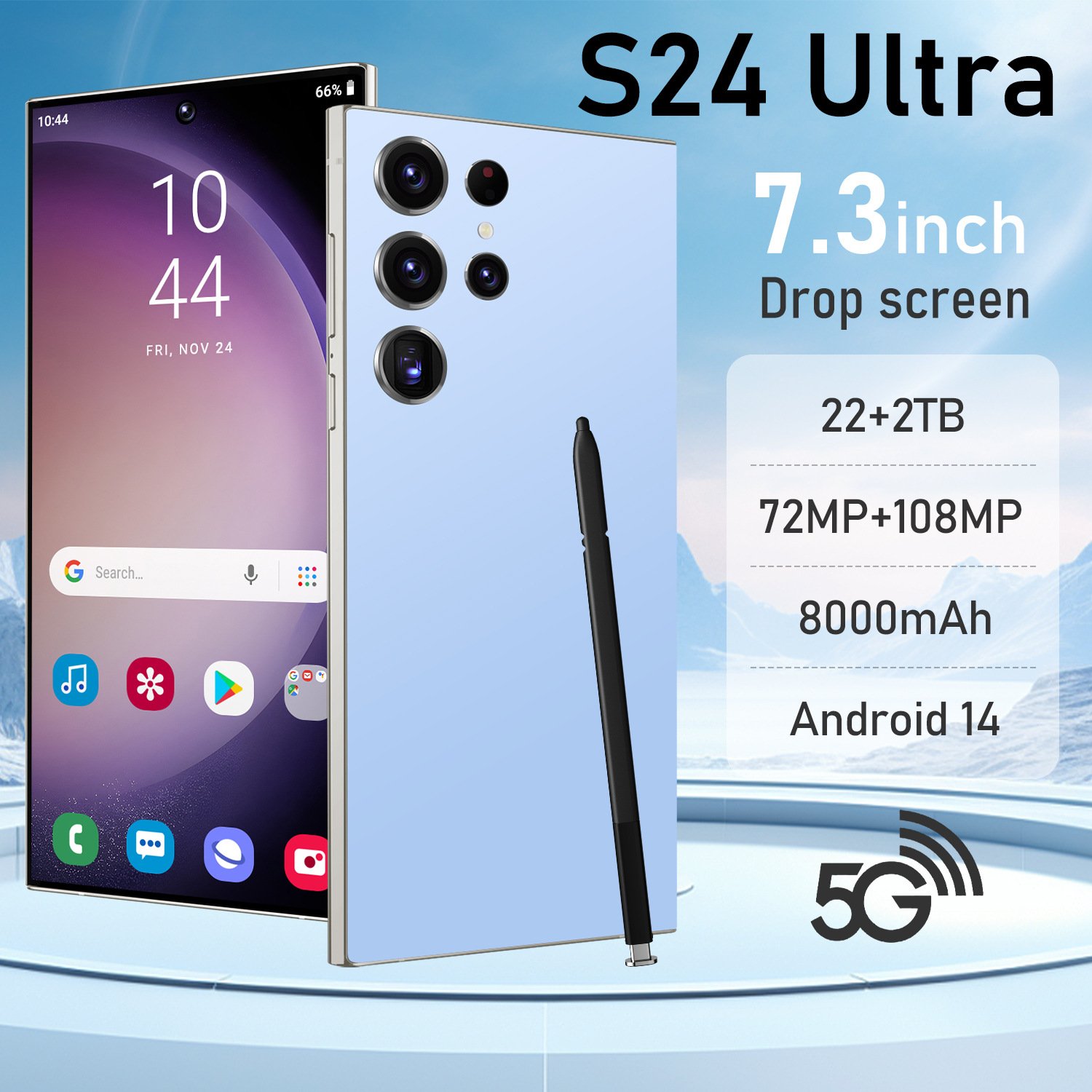 A FLASH SALE S24 Ultra Android Smart Phone Pliable Android Smart Phones Big Screen16gb+1t 2024 S24 Ultra sim card smart phone