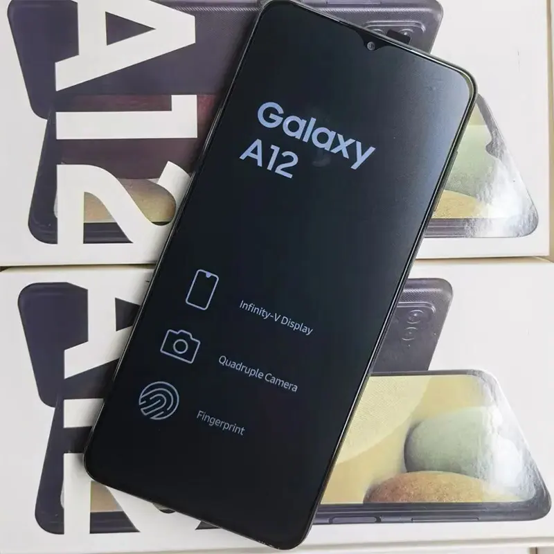 Wholesale Original Android Smartphone Unlocked Used Mobile Phones For Samsung Galaxy A12 Cellphones
