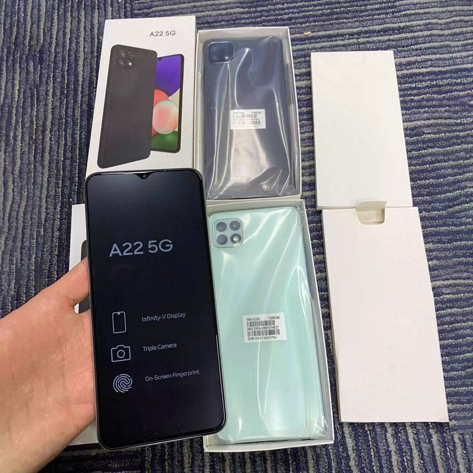 Original 98% new cellphone used For Samsung A22 5G EU version Dual SIM unlocked second hand mobile phone wholesale A14 A15