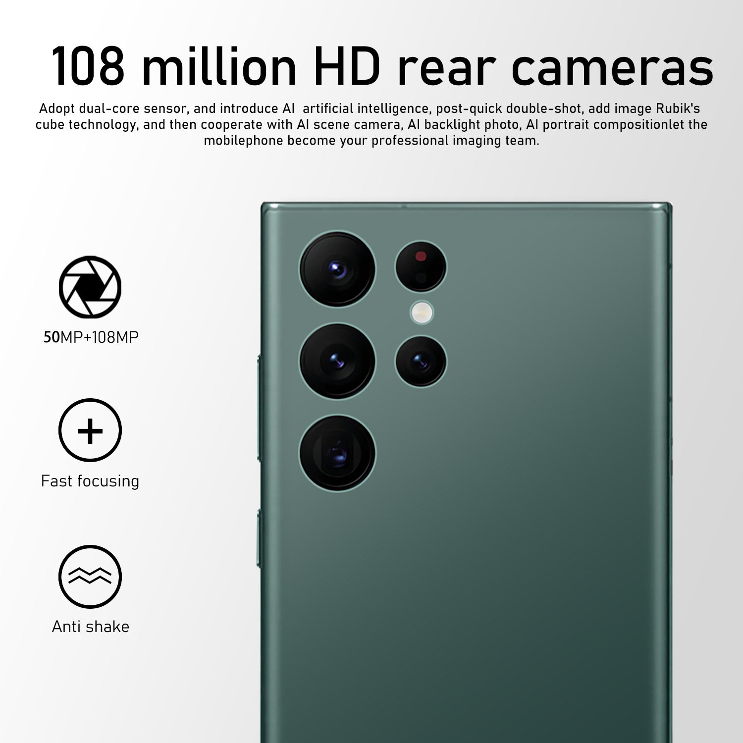 Cheap and easy-to-use smartphone S23 Ultra real 4G real perforated 7.3 large screen 13 million pixels 3+64 real octa-core