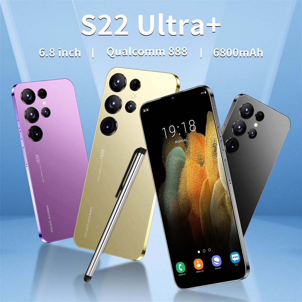 Cheap mobile phone S22 Ultra+ 6.8-inch large screen 5 million pixels Android 8.1 all-in-one (1+8)