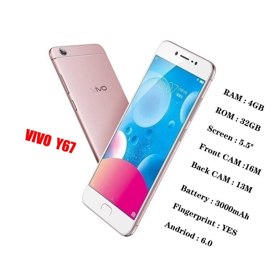 Cellphones Unlocked telefonos Original for Vivo Mobile Vivo Y67 Used cheap Mobile Phone used smart phones For sale
