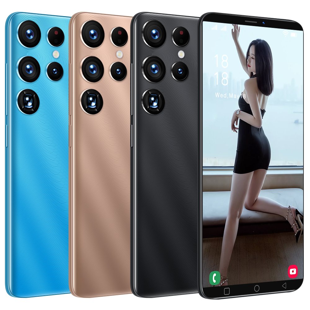 New Big Screen 5G Android Smart Phone 5.5inch 8GB+256GB Custom Mobile Phones S22ULTRA smartphone
