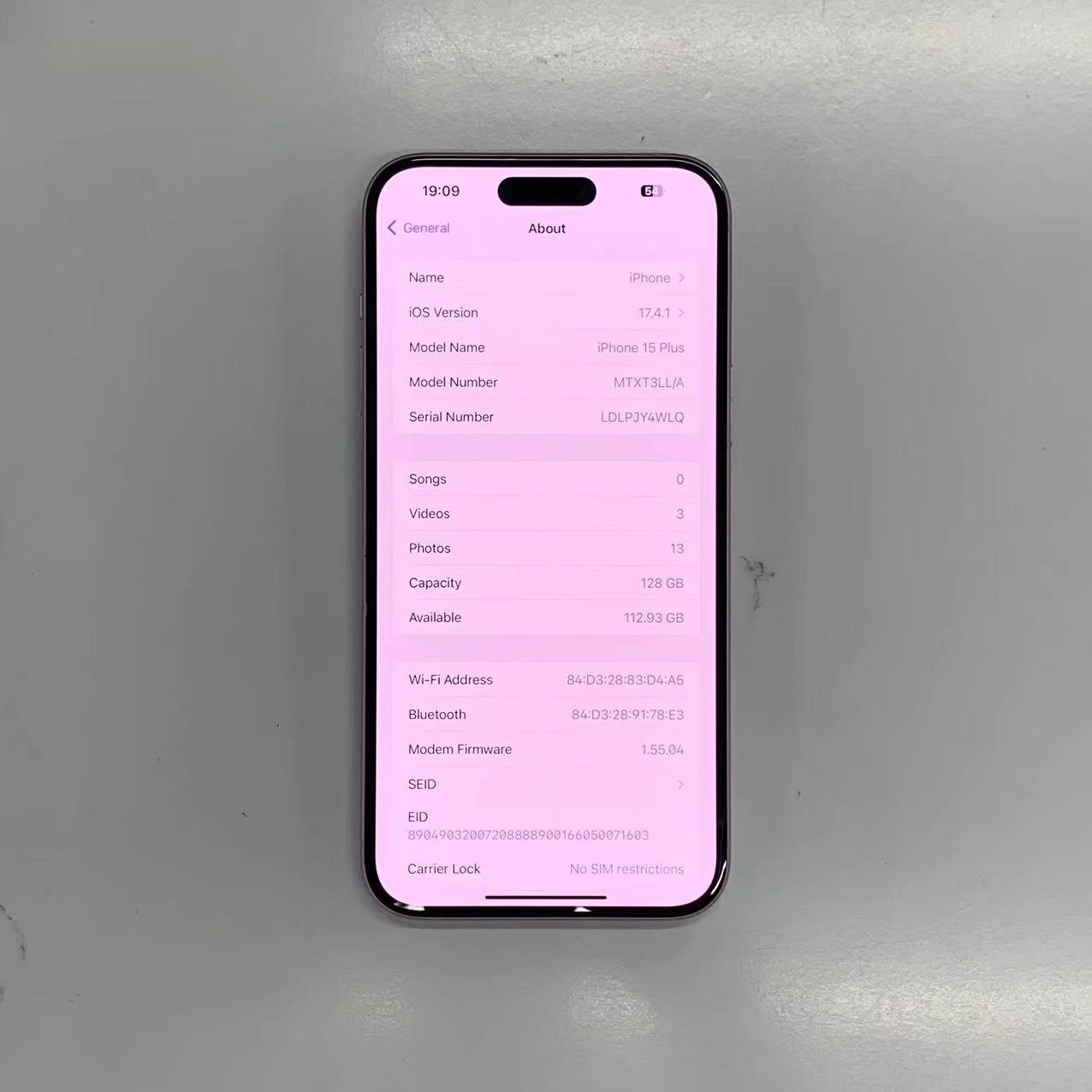Wholesale high-quality used original cell phone unlocked pink 15 plus 5g smartphone used mobile phone