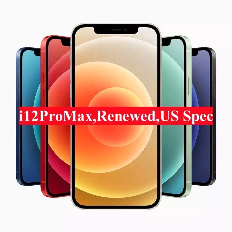 12 Pro Max Original Unlocked Used Mobile Phone 128gb 256GB with Accessories Multi-touch 5G Second Hand Smart Phones