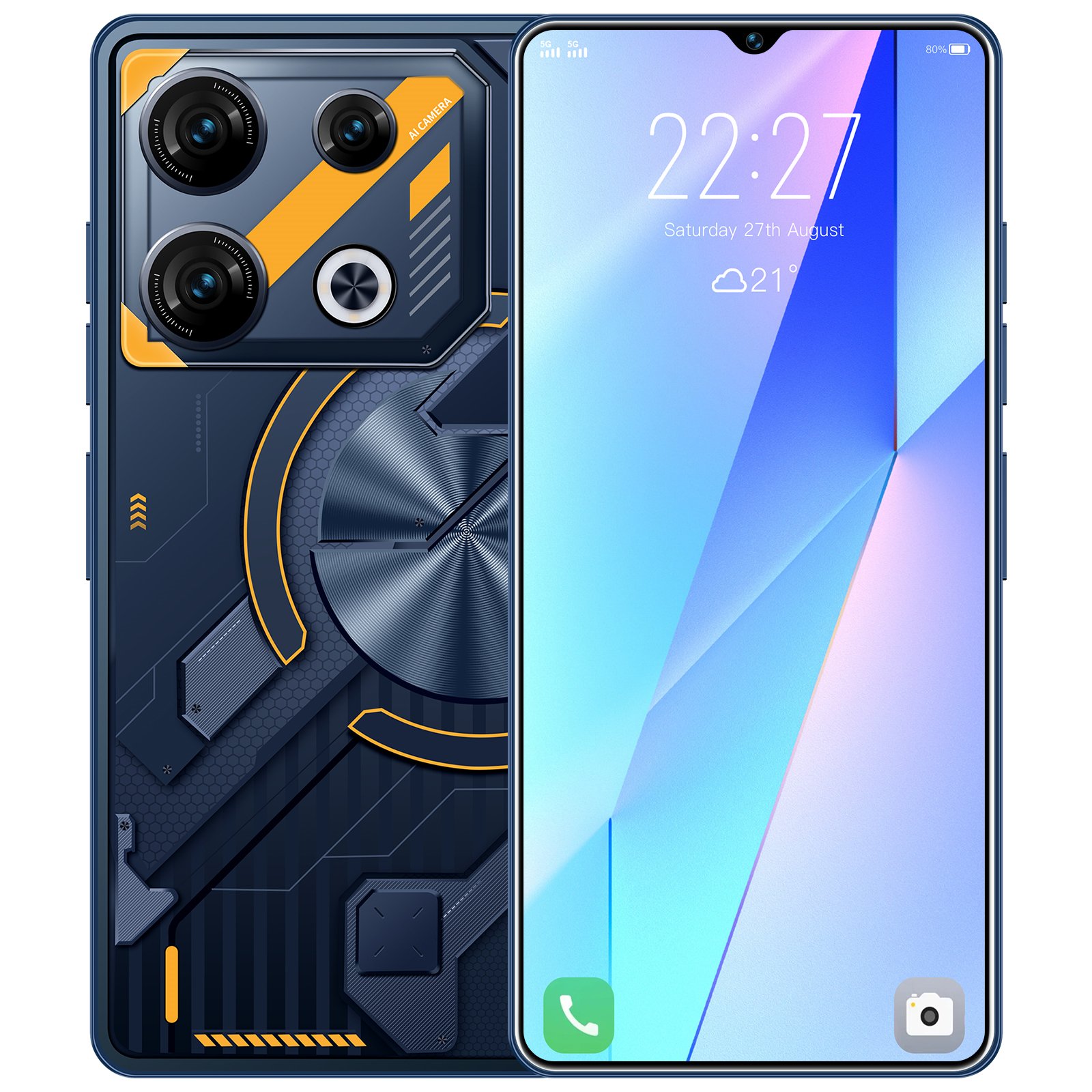 Top selling GT10 Pro 5G Cell Phone 7.5 inch smartphones 16GB+1TB Dual SIM Cards student Mobile Phones