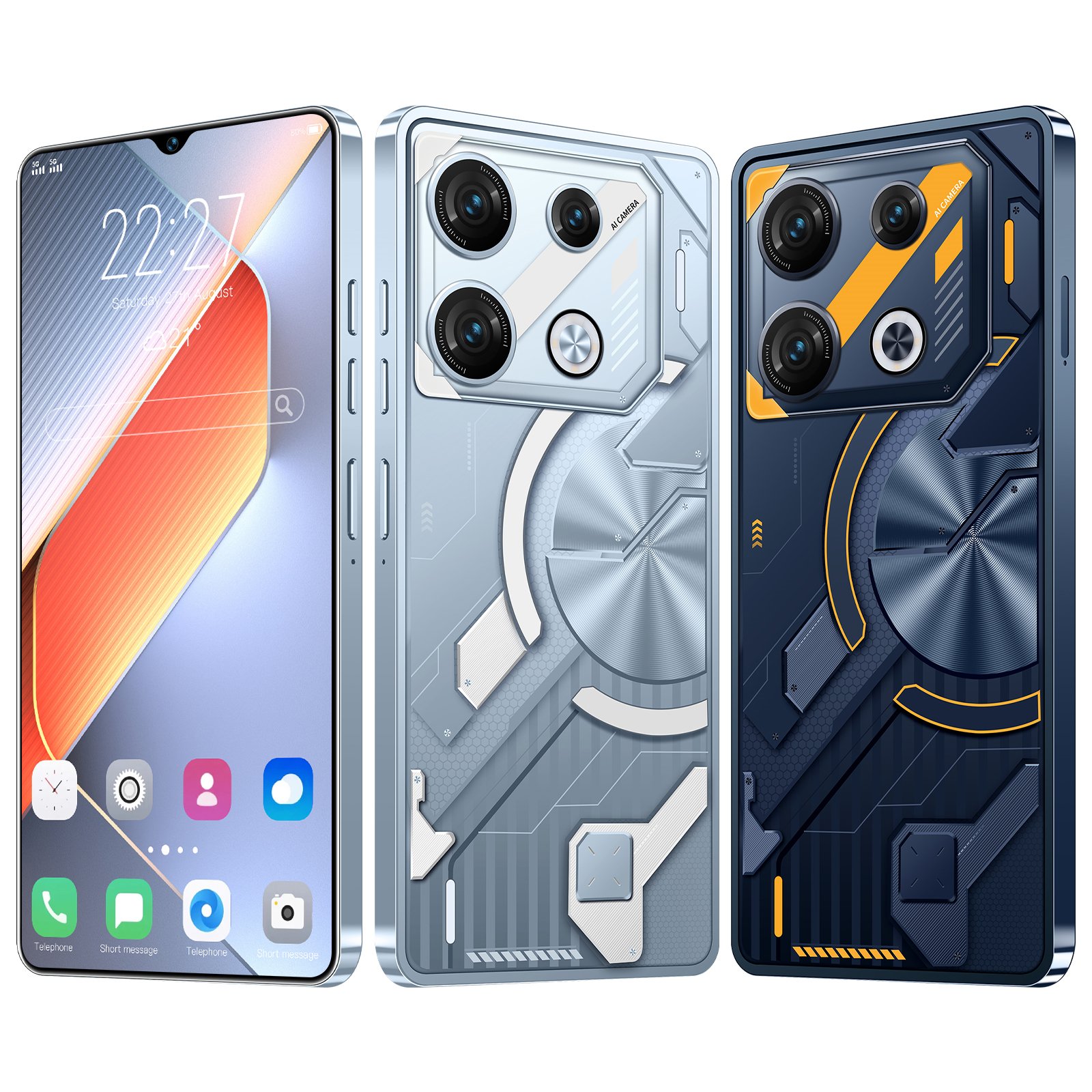 Top selling GT10 Pro 5G Cell Phone 7.5 inch smartphones 16GB+1TB Dual SIM Cards student Mobile Phones