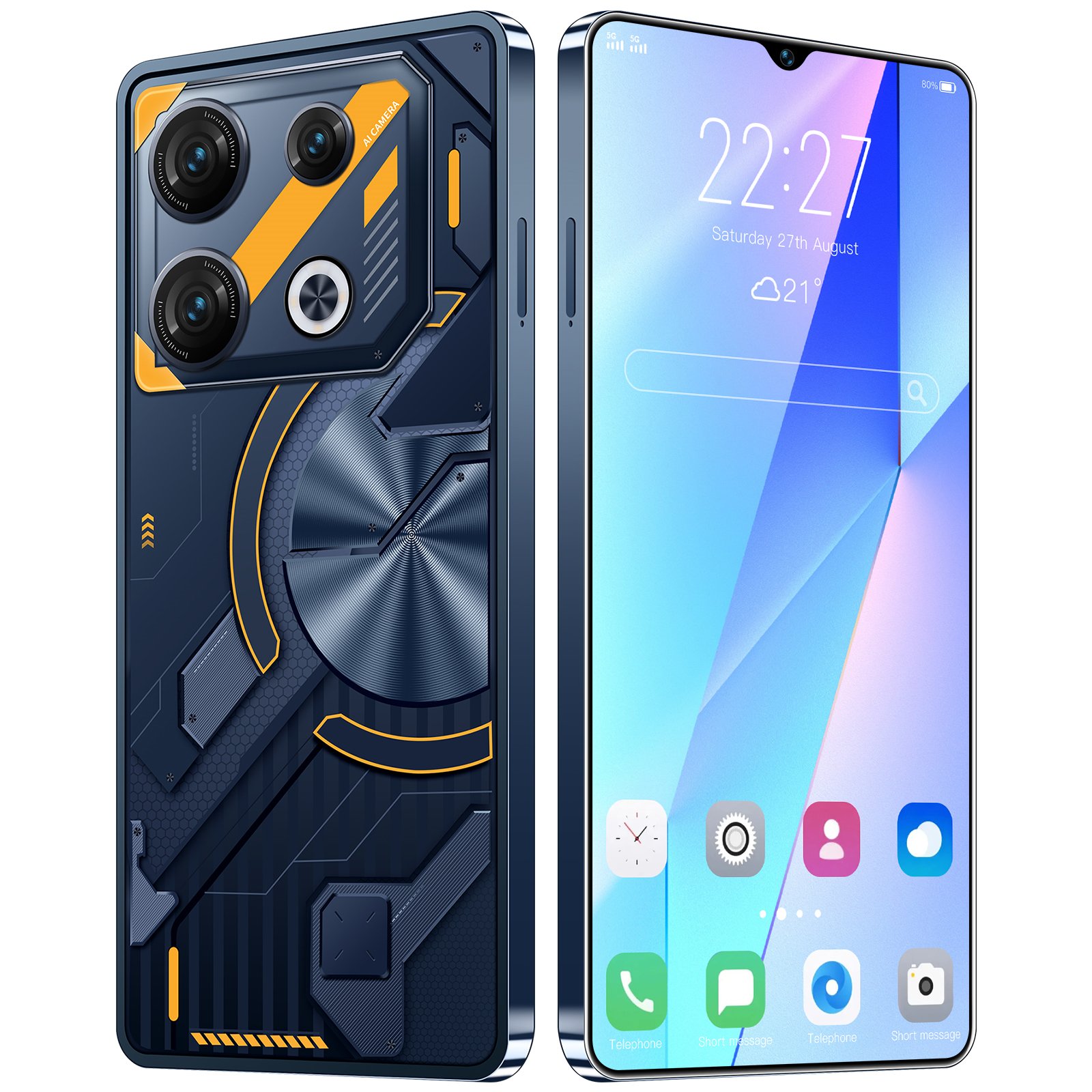 Top selling GT10 Pro 5G Cell Phone 7.5 inch smartphones 16GB+1TB Dual SIM Cards student Mobile Phones