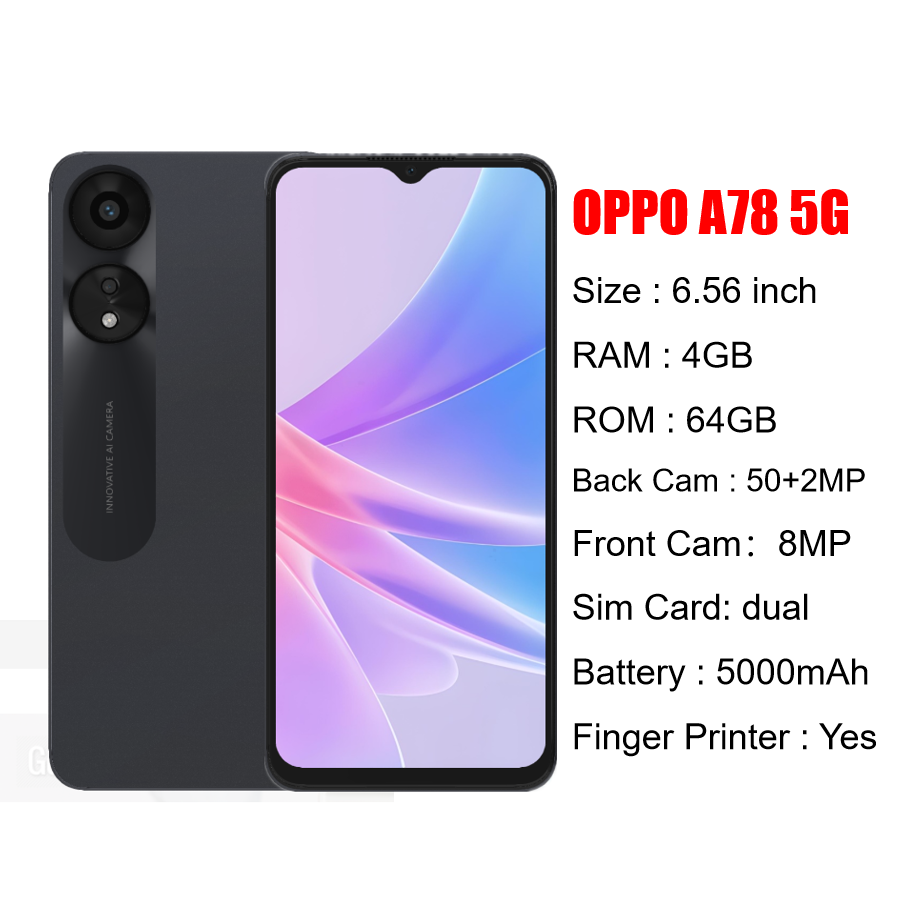 wholesale OPPO A78 5G 64GB 6.56 inch used phone wholesale used mobile phones low price