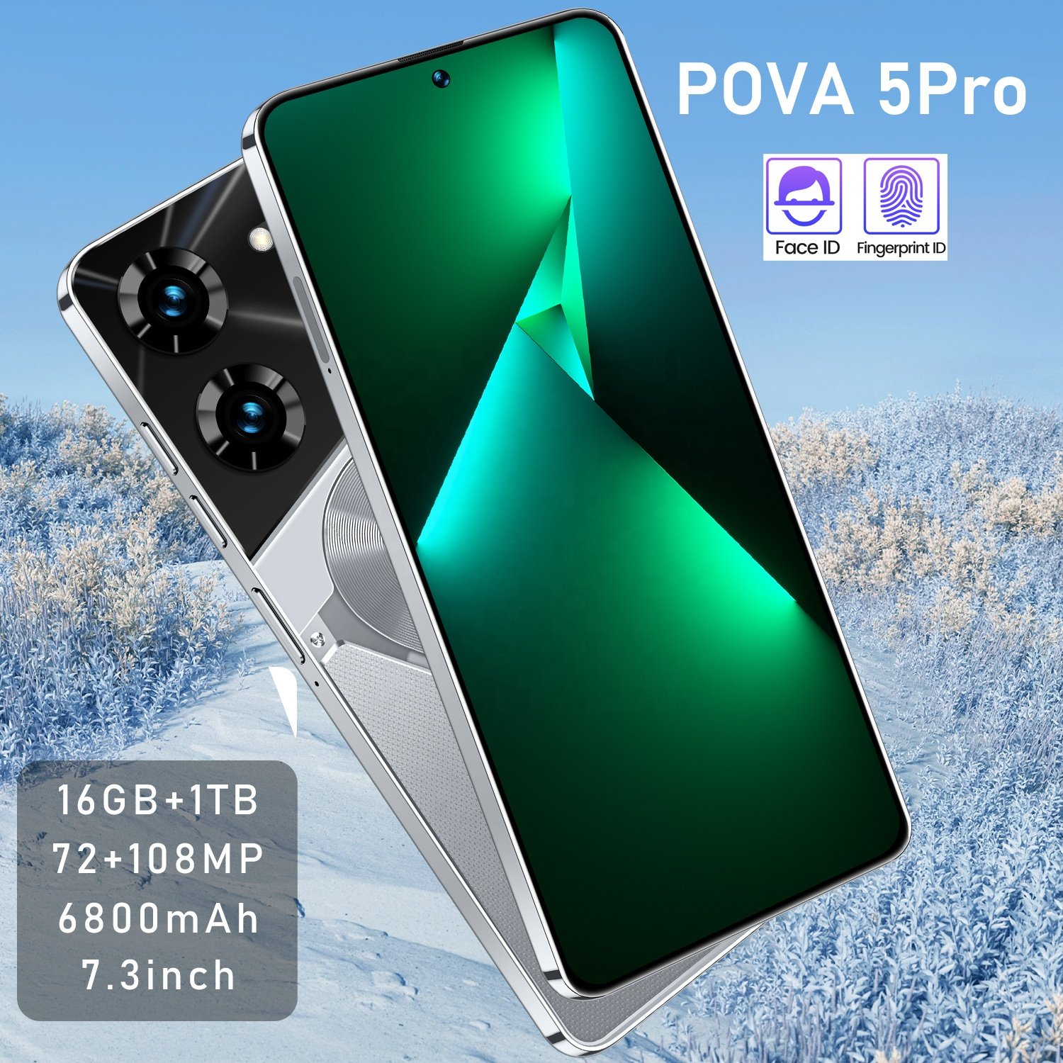 New Pova 5 pro 16GB+1TB Phone Global Version Smartphone Android Cellphones Original with dual sim card