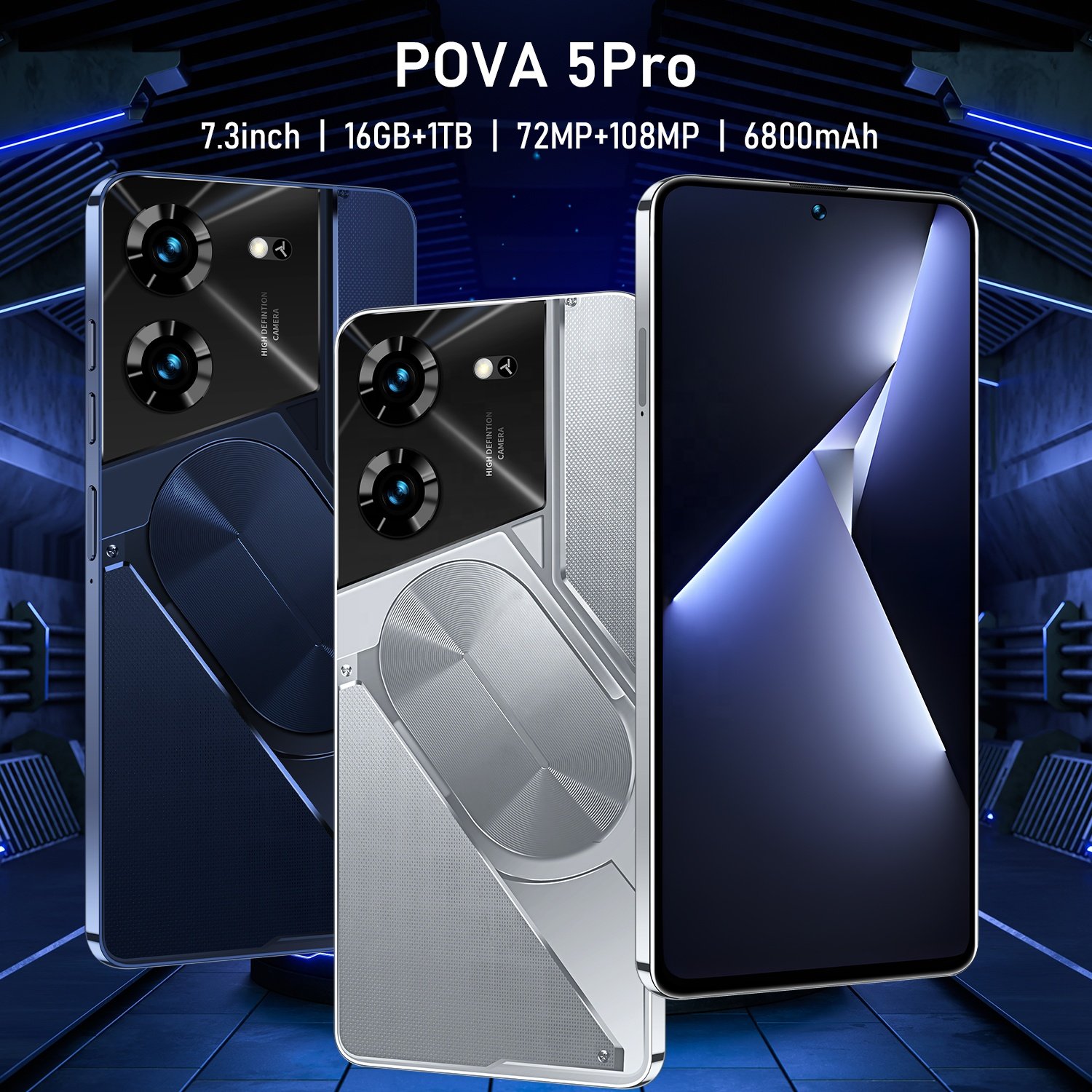 New Pova 5 pro 16GB+1TB Phone Global Version Smartphone Android Cellphones Original with dual sim card