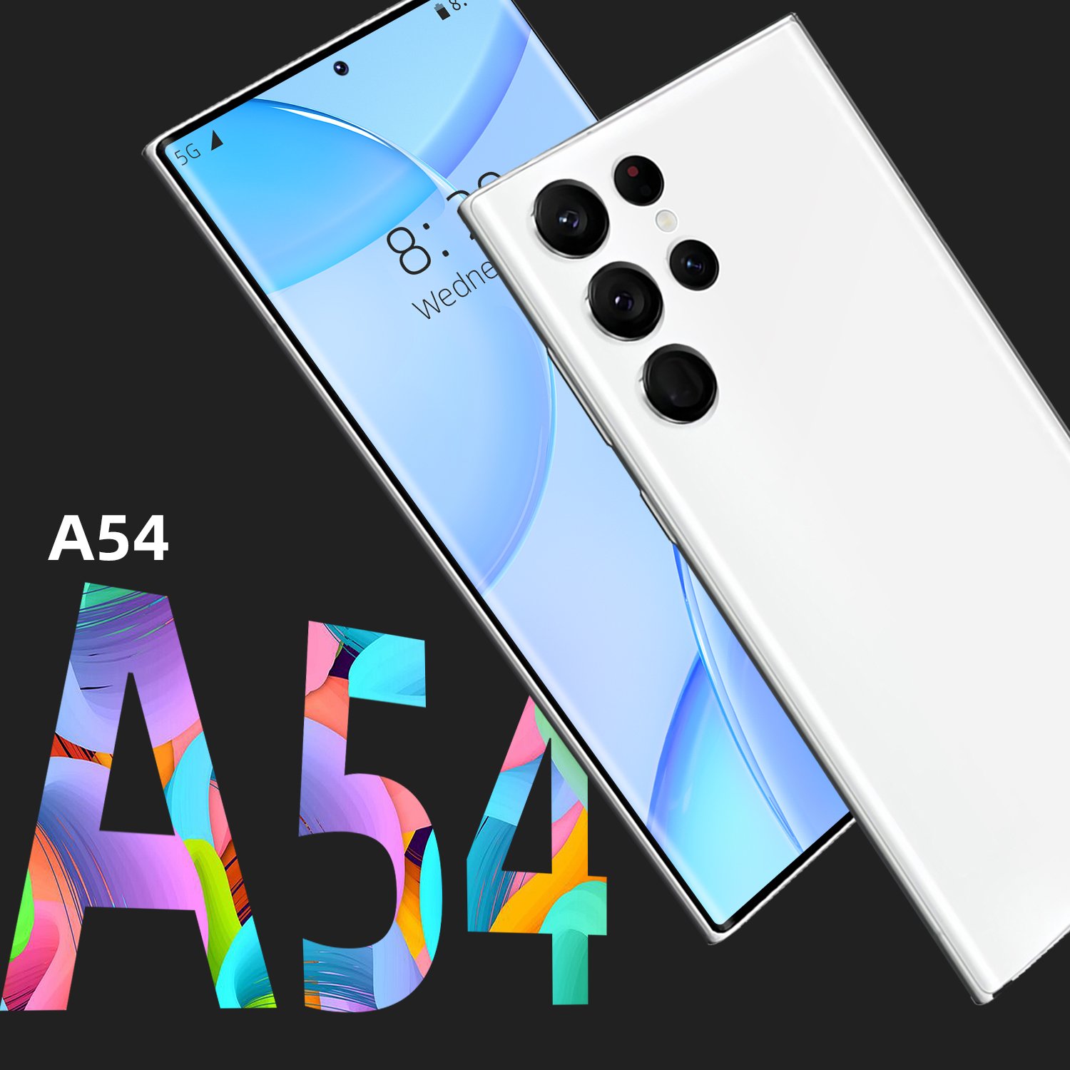 Phone Wholesale Telephone Unlocked Smartphone Mobile Phone A54 16GB+1TB 7.3inch Full screen Screen