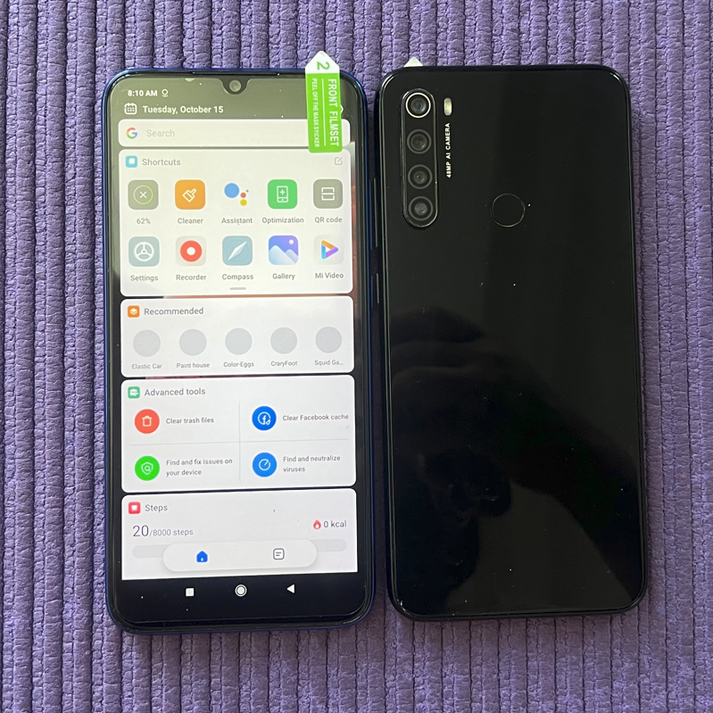 Brand 99%new Used Unlocked Mi Note8 Mobile Phones Original Second Hand Smartphone 5g For Xiaomi Redmi Note8