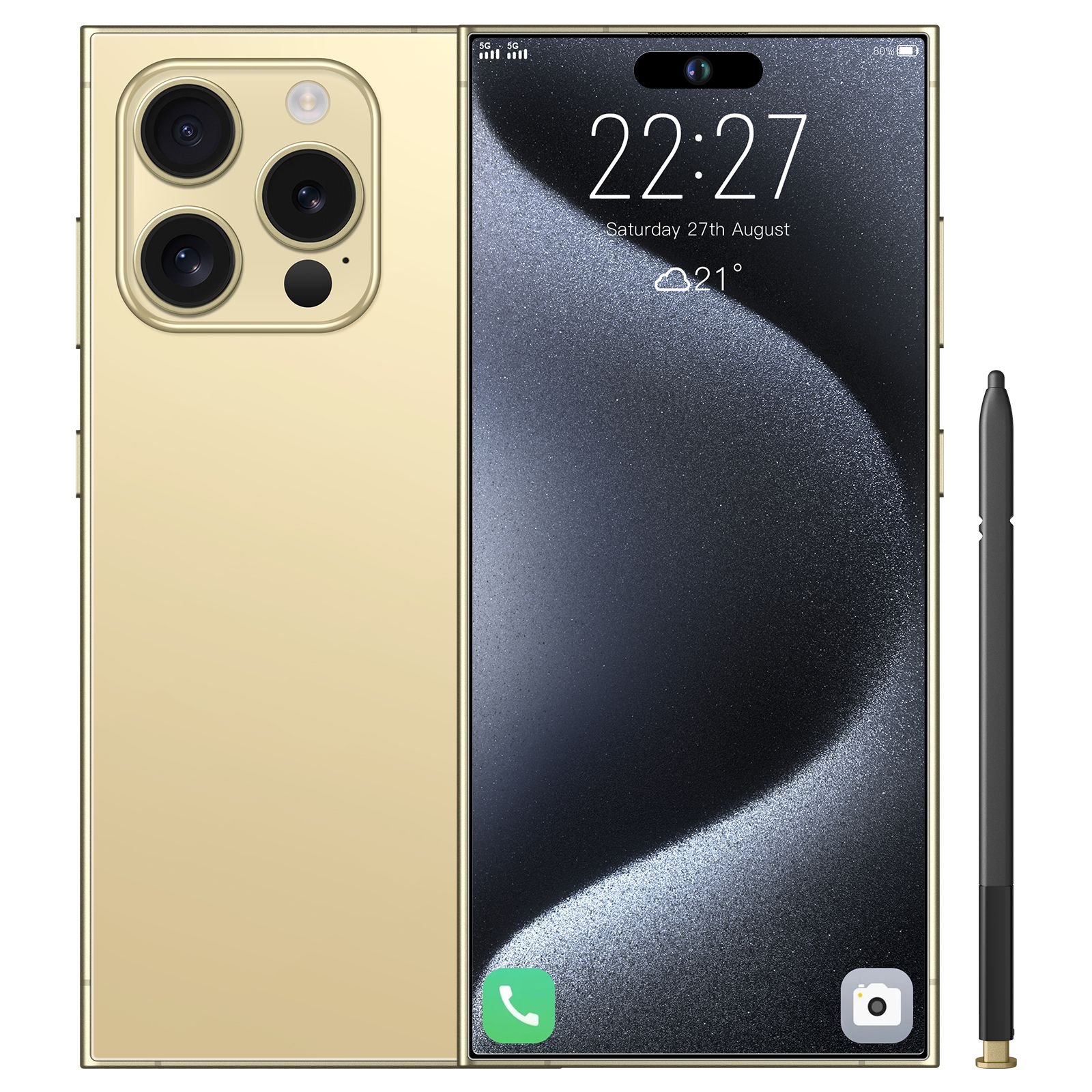 2024 Original i15 Ultra Phone 6.7 Inch HD 16GB + 1TB Clone Smartphone 8-Core Celulares 14 Pro Max Unlocked Mobile Smart Used