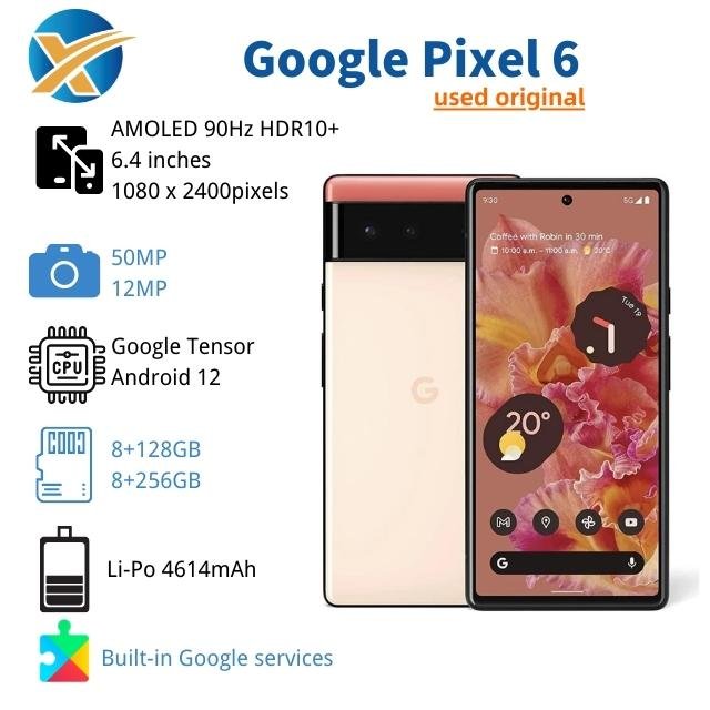 Wholesale original Android used mobile phones cell phone smart phones unlock for Google pixel 6 128GB 256GB