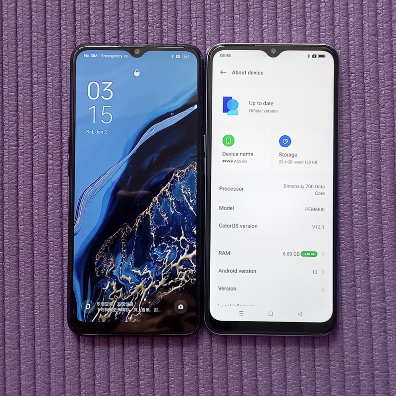 Second Hand For OPPO A55 Used China Brand Cheap Android 5G Smart Phones A55 Wholesale Unlocked Mobile Phone Celulares