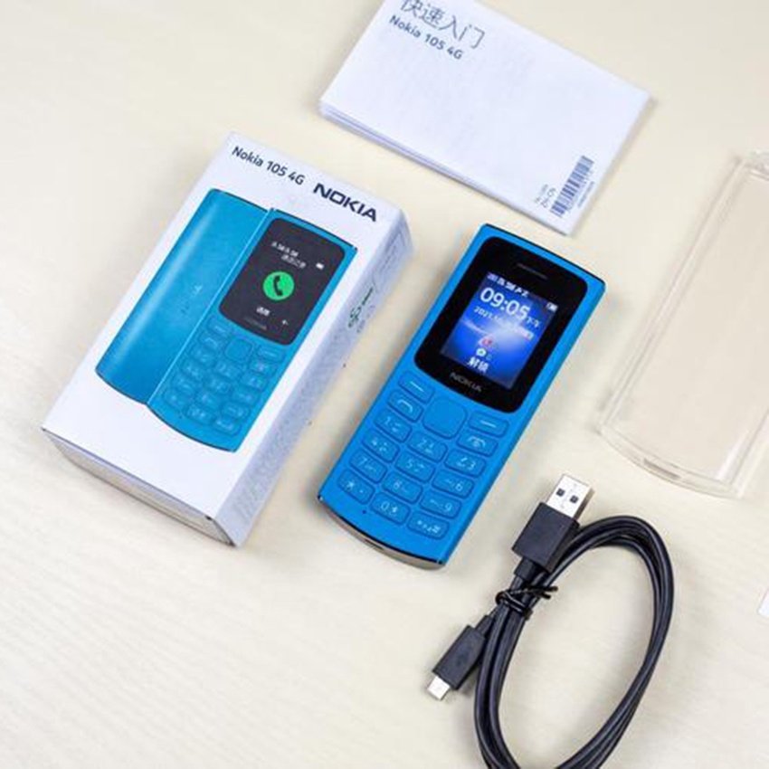 For Nokia 105 4g 2021 Second Hand Mobile Phone Dual SIM 48MB 128MB RAM Celcular Used Original Unlocked Smart Phone