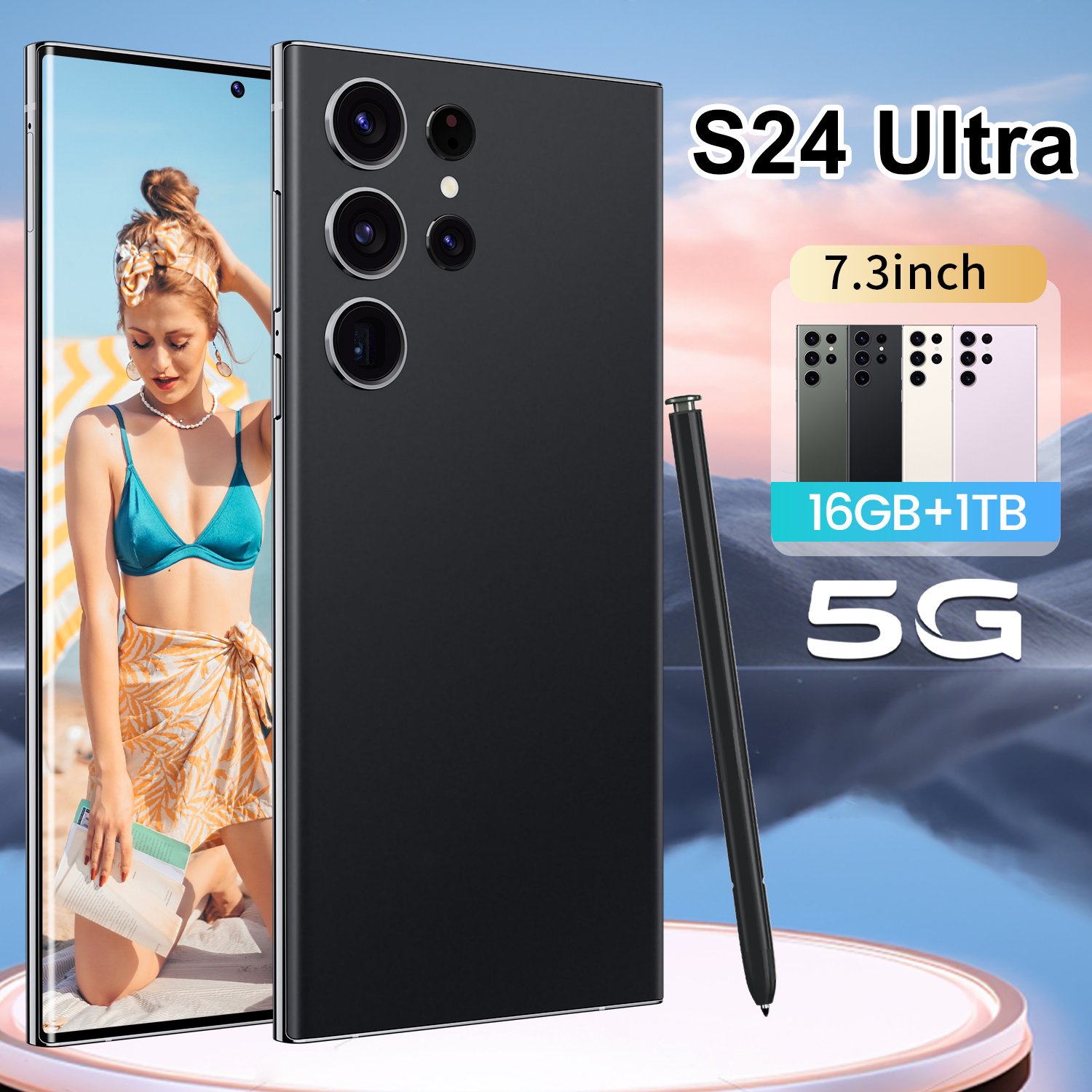 S24 Ultra 5G Smartphone 7.3-inch HD Smart Phone Quad Core Newest Android Mobile Phone OLED 5g Smartphone
