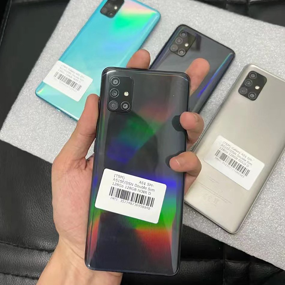 Original second hand cellphone For Samsung A51 128GB 1SIM 4G smartphone celulares unlocked used mobile phone A40 A50 A52