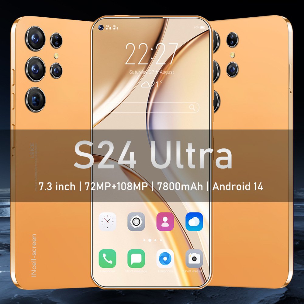 Cheap true 4G new cross-border OTG mobile phone S24 Ultra7.3 inches 16 million pixels 2+16 true octa-core Android 8.1