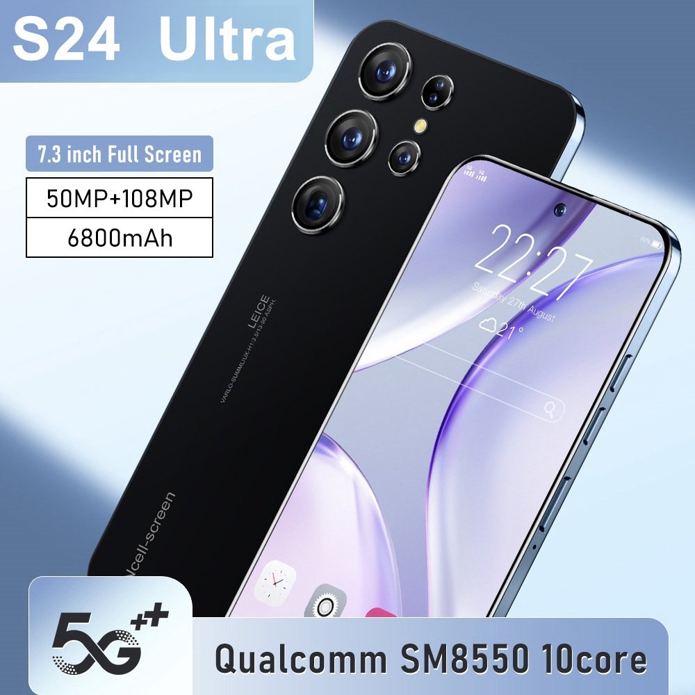 Hot selling Cellphone 0riginal S24 Ultra 16GB+512GB Smartphone 7inch Unlocked dual card 5G Phones Android 13.0 Mobile phones