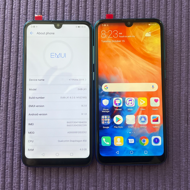 Wholesale used mobile phones for huawei Y7 prime 2019 Y9 Y7 Y6 original second phones cheap android phone