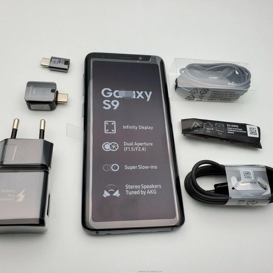 US version telefones For Samsung S9+ 64GB 1sim Original used mobile phone unlocked celulares S8 S10 S20 plus smartphone
