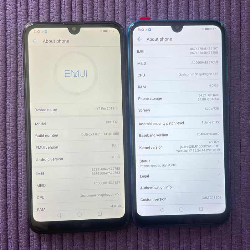 Wholesale Cheap Smartphone For Huawei Y7 2019 cell phone original global version Y7 Pro 2019 Used Mobile Phones