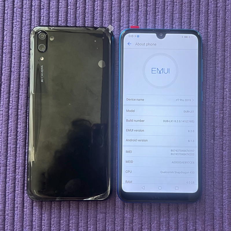 Wholesale Cheap Smartphone For Huawei Y7 2019 cell phone original global version Y7 Pro 2019 Used Mobile Phones