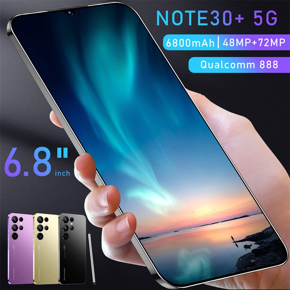 Cheap mobile phone Note30+ all-in-one 6.8-inch large screen 5 million pixels Android 8.1 (1+16)