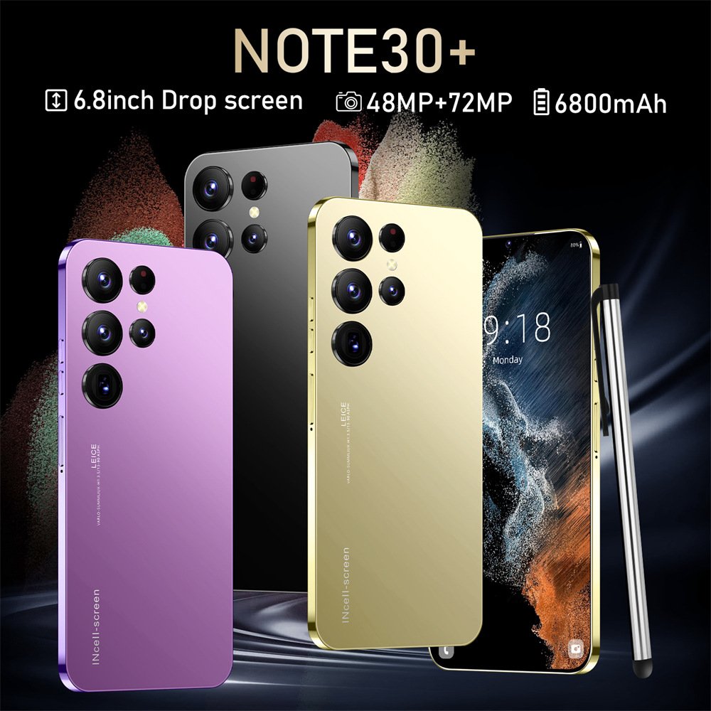 Cheap mobile phone Note30+ all-in-one 6.8-inch large screen 5 million pixels Android 8.1 (1+16)