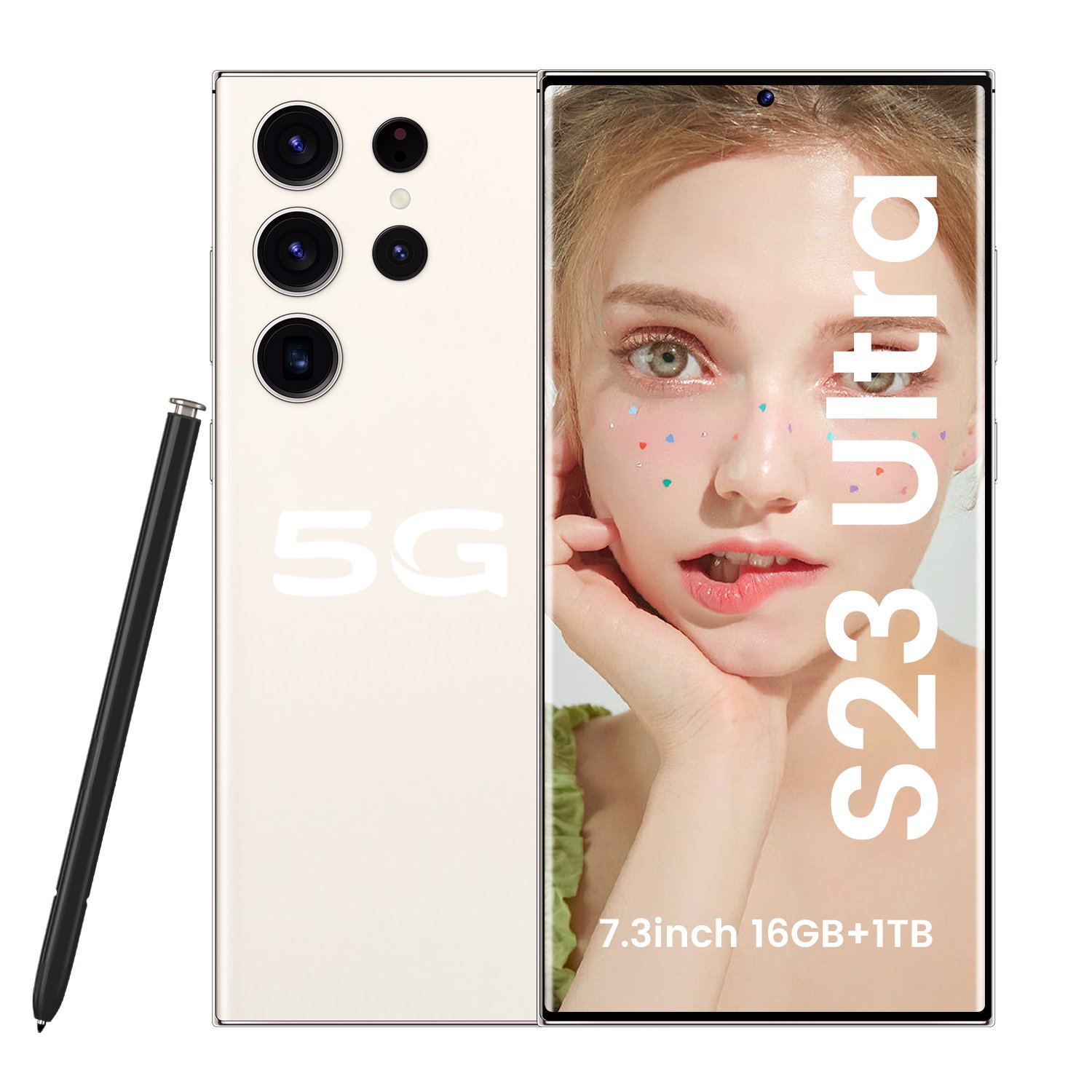 5G SmartPhone S23 ultra 7.3 inch 12GB+512GB Cellphone Android 10 smartphone 10 core LET phone HD screen face ID mobile phone