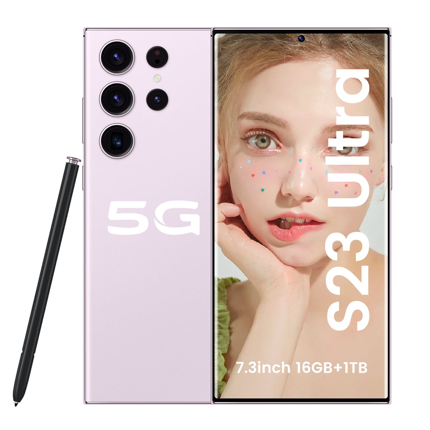 5G SmartPhone S23 ultra 7.3 inch 12GB+512GB Cellphone Android 10 smartphone 10 core LET phone HD screen face ID mobile phone