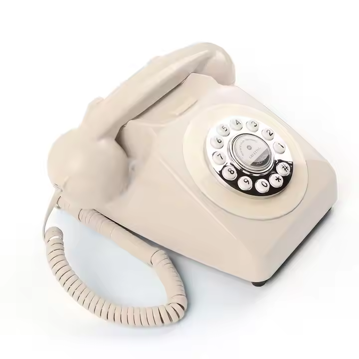 Antique Retro Ceremony Birthday Party Audio Guestbook Telephone Old-fashion Lvory Dial Audio Wedding Guest Book Exquisite Phone