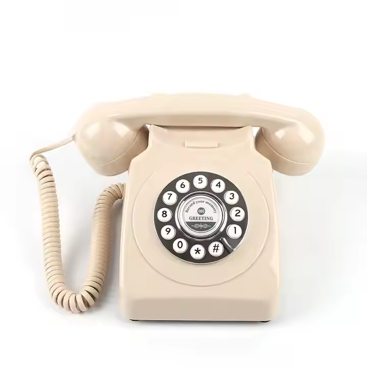 Antique Retro Ceremony Birthday Party Audio Guestbook Telephone Old-fashion Lvory Dial Audio Wedding Guest Book Exquisite Phone