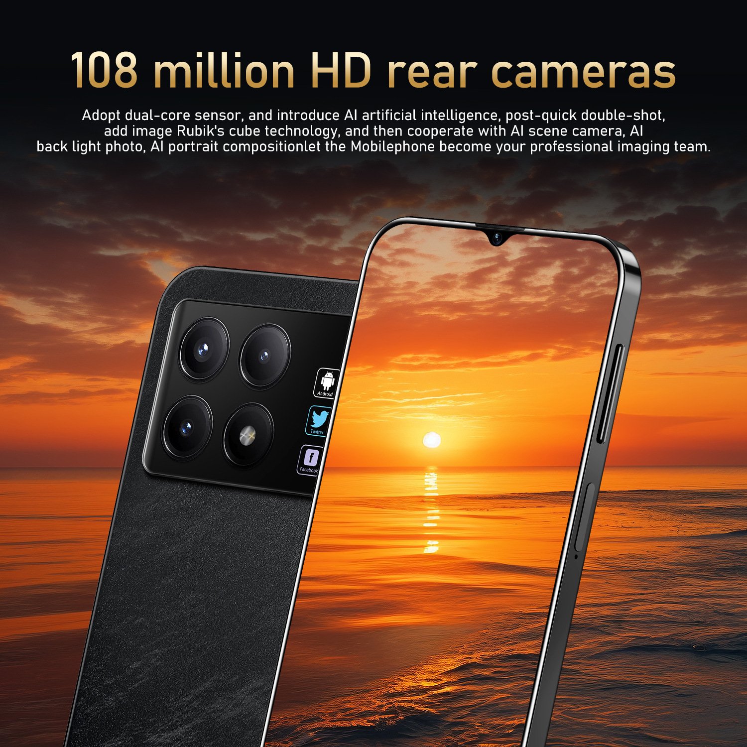 Cross-border cheap hot-selling mobile phone F6pro smart phone 1+16GB Android 7.3-inch foreign trade all-in-one machine