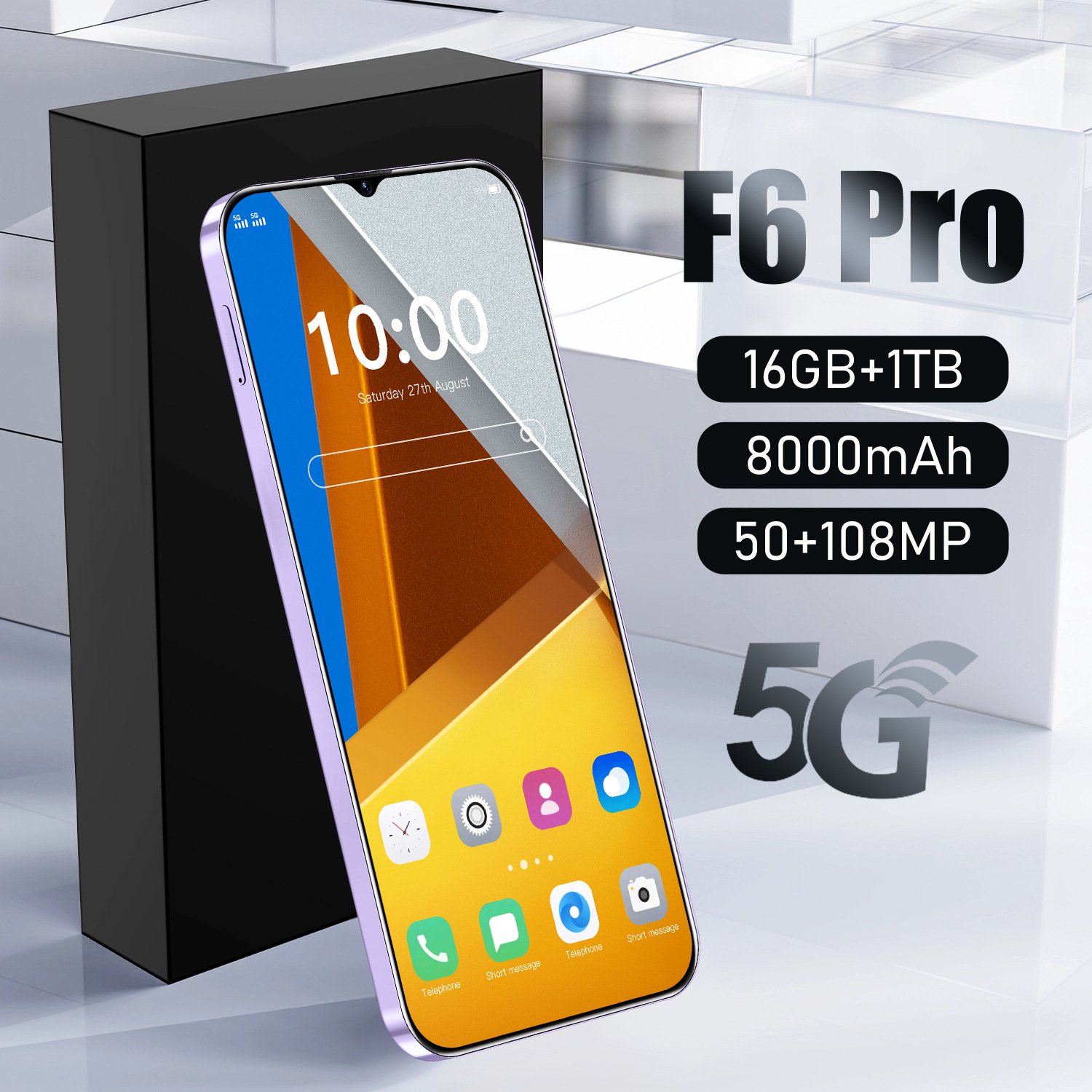 Cross-border cheap hot-selling mobile phone F6pro smart phone 1+16GB Android 7.3-inch foreign trade all-in-one machine