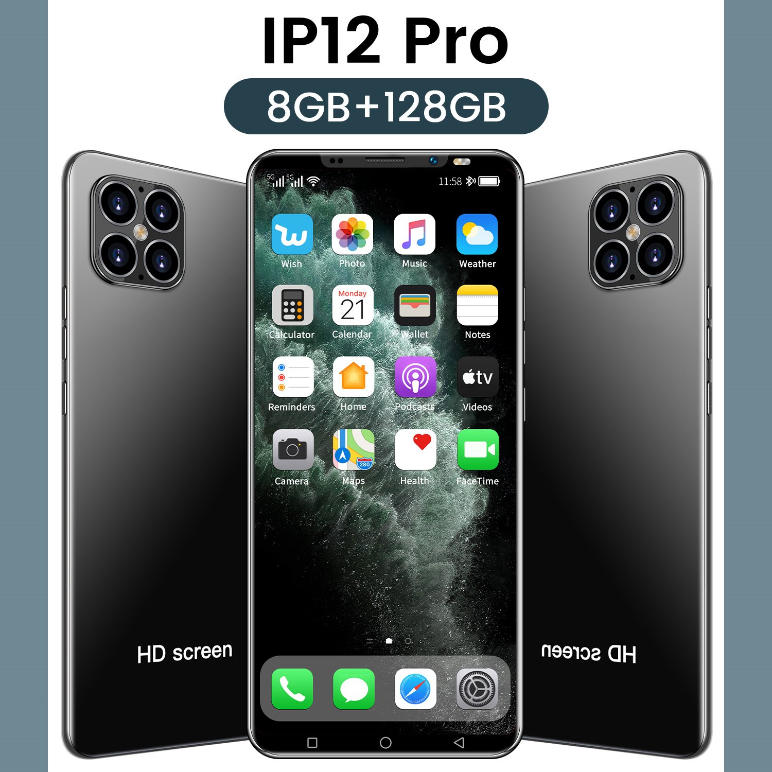 Cheap USA Wholesale Cell Phones for Sale Global Version IP12 Pro Smartphone 5G Unlocked Phone Gaming Mobile Phones