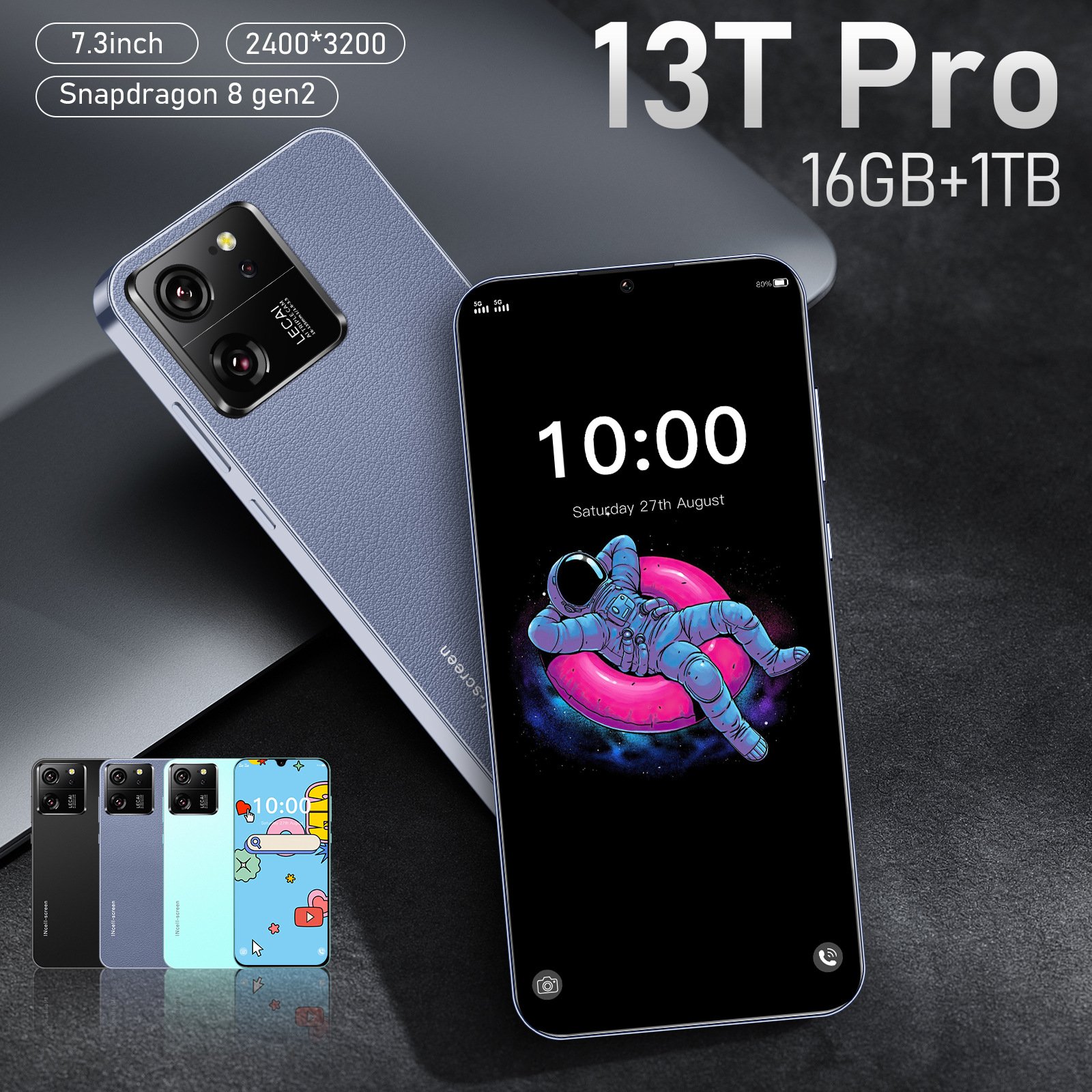 2024 New Gaming 13T Pro 6.5-inch HD screen 2+16GB Android Smartphone Mobile Phone Cases Original