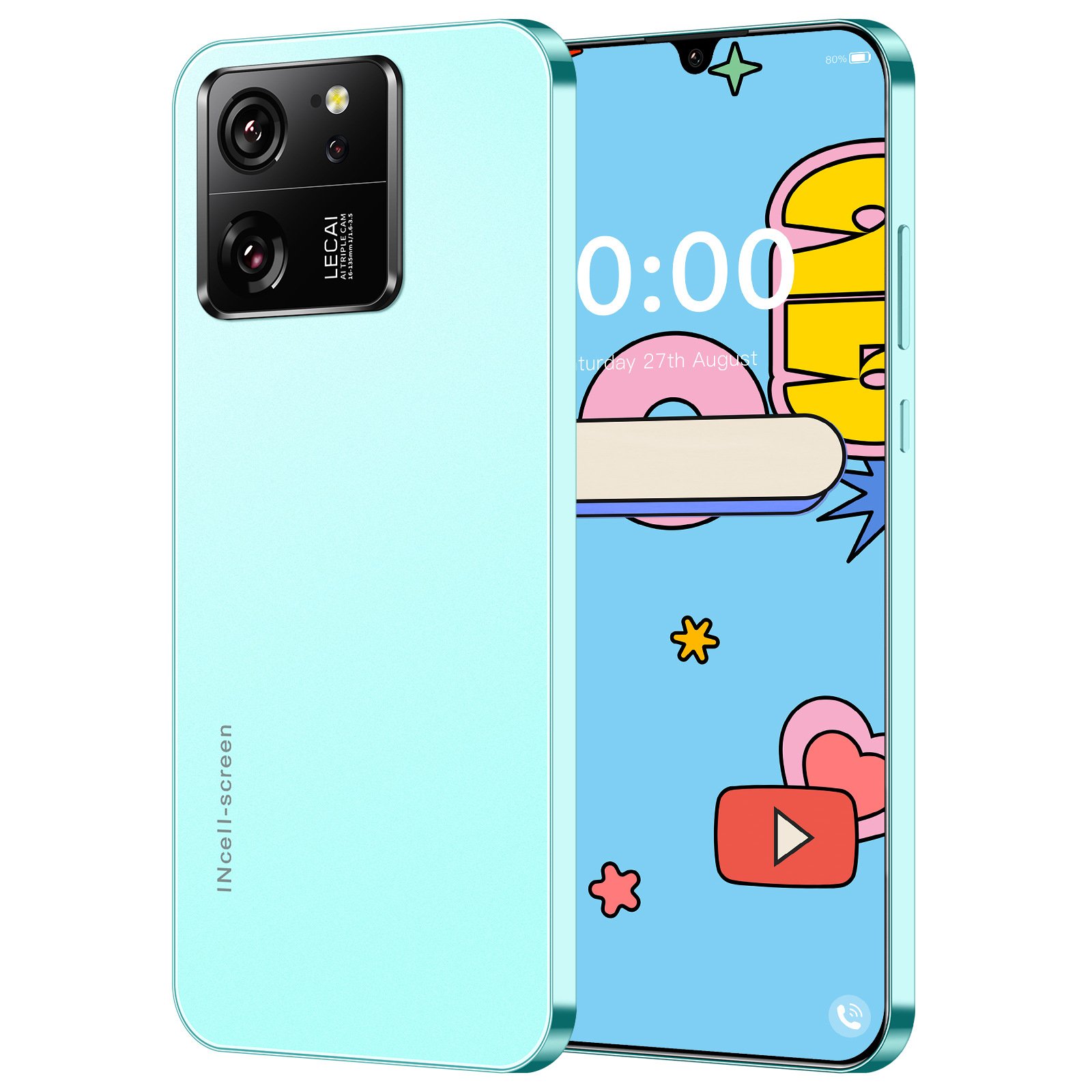 2024 New Gaming 13T Pro 6.5-inch HD screen 2+16GB Android Smartphone Mobile Phone Cases Original