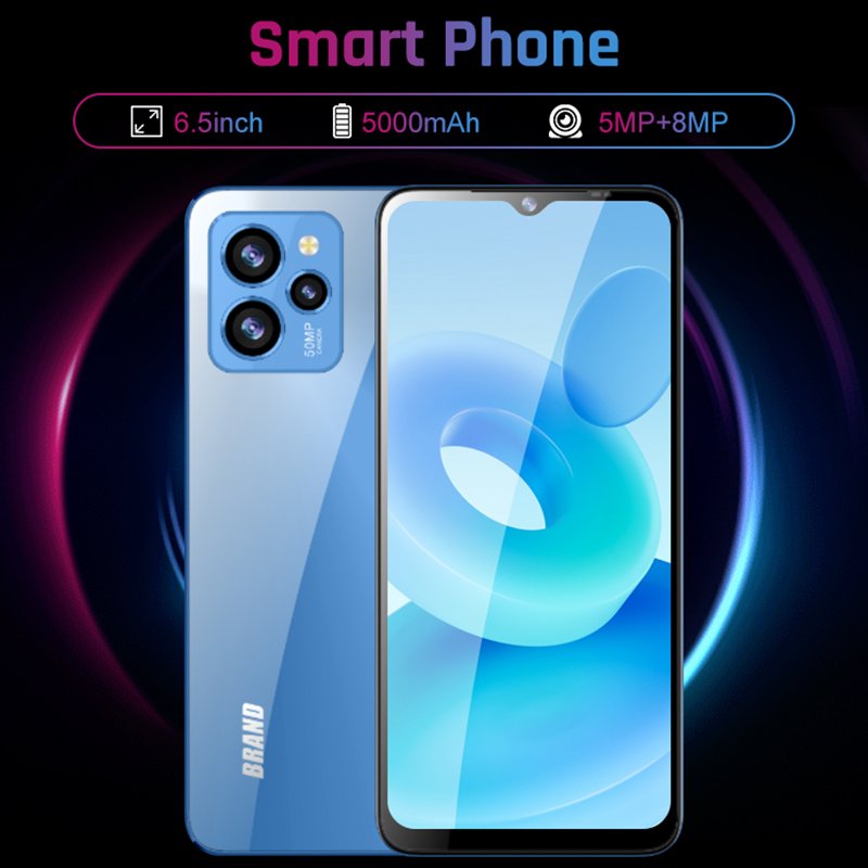 Smartphone 6.56'' 4G Octa Core Android 13 T606 Smart Cell Mobile Phone Support Nfc Side Fingerprint