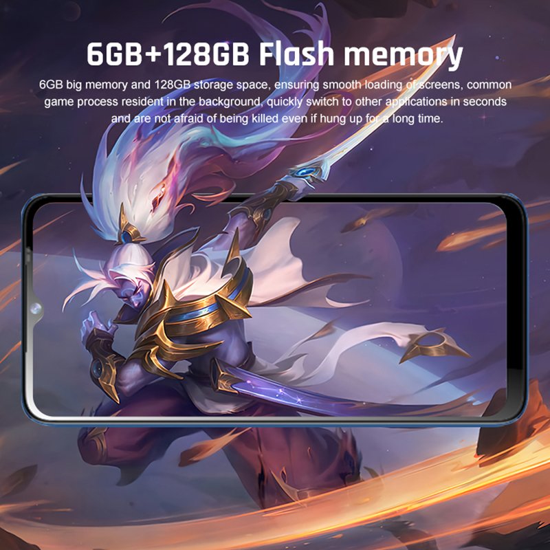 Smartphone 6.56'' 4G Octa Core Android 13 T606 Smart Cell Mobile Phone Support Nfc Side Fingerprint