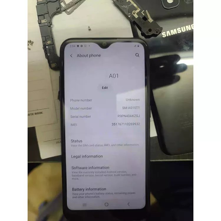 Unlocked used mobile phone Original Global Version second hand A01 4G Smartphone For Samsung A10E A02 A02S A03S