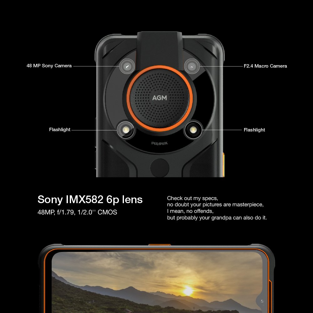 AGM Glory SE 6.53inch Dust Proof Original mobile phone Custom Logo Rugged phone Smartphone 5g Android mobile phone