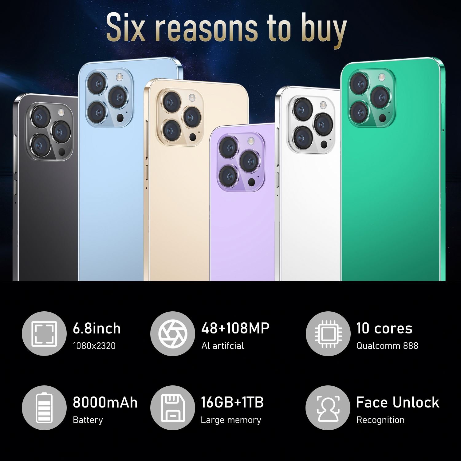 Innovative Wholesale 5G Android Mobile Phone Dual Sim Card 16Gb Memory 1TB Used Mobile Phone Made In China