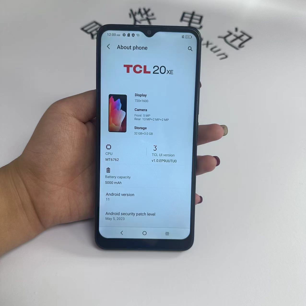 99%new Li-ion 5000 MAh Large capacity battery 32G original used mobile phone TCL 20XE 5087Z