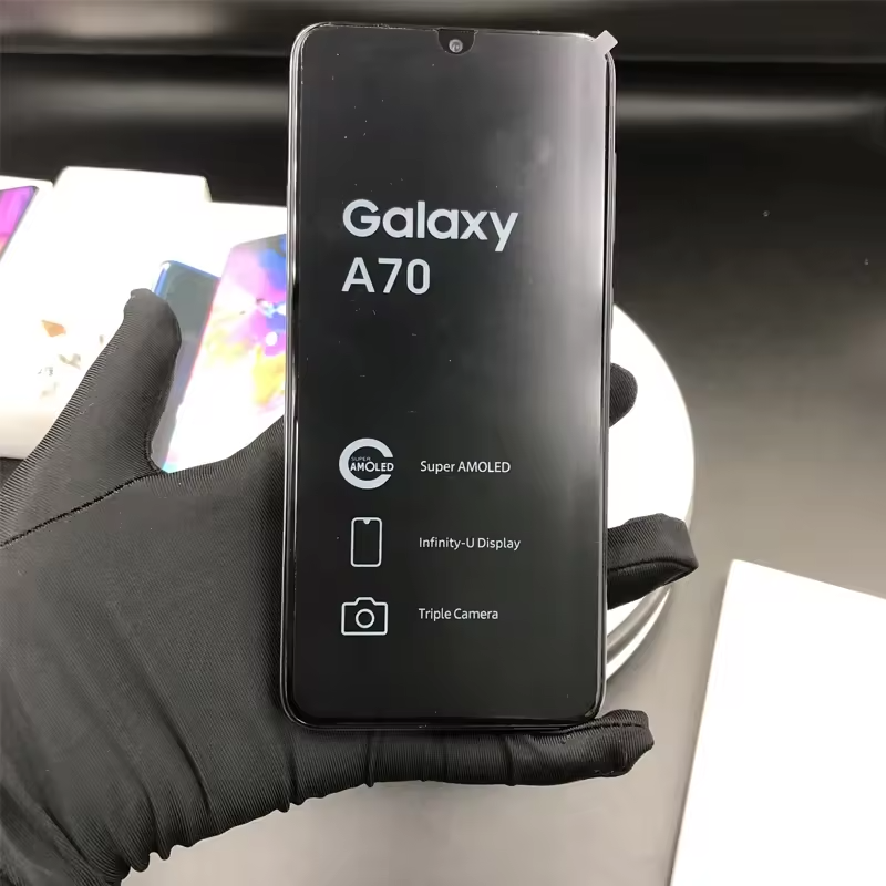 Mass Storage 128GB Brand Used Mobile Phones Wholesale Smart Phone Almost New A70 Android System