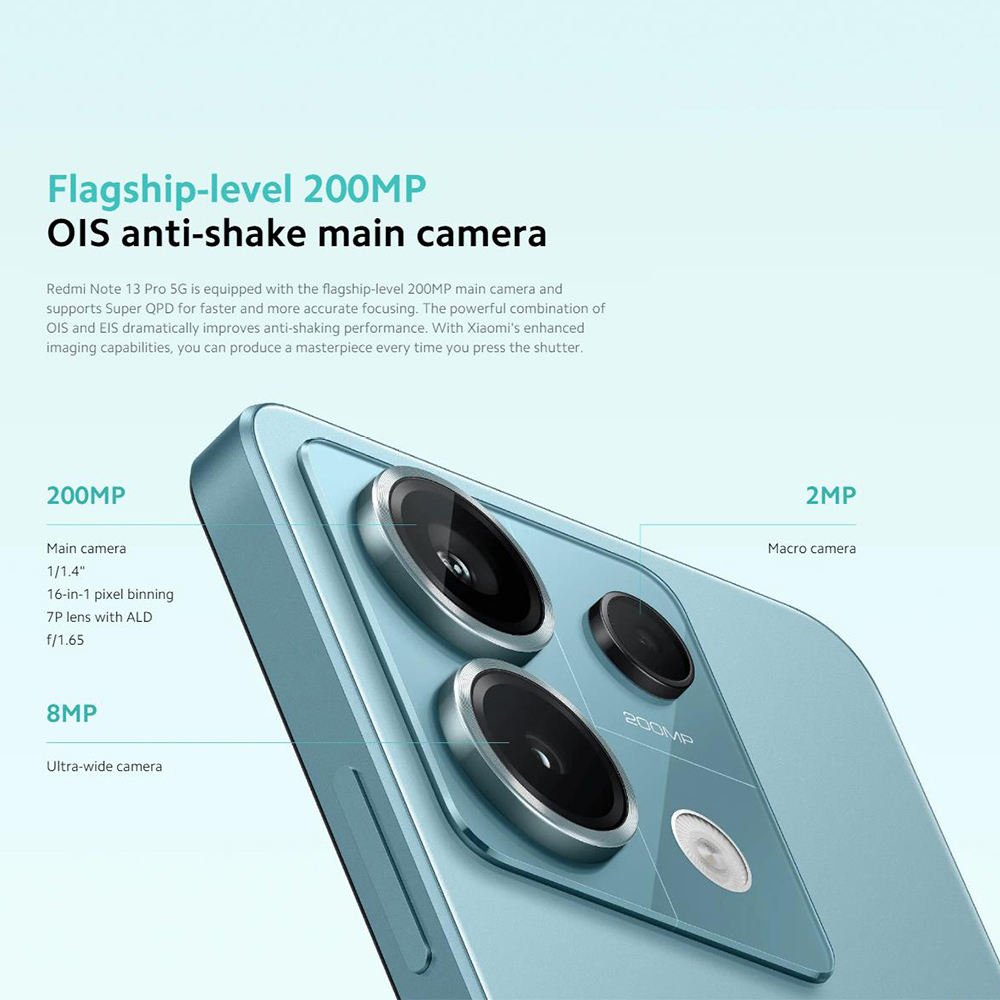 used mobile phones For Xiaomi Redmi Note 13 Pro 5G 8GB+256GB 5000mAh Battery 6.67 Inch 5G For Xiaomi Smart Phones