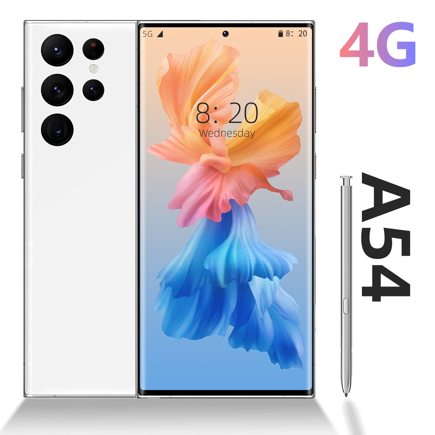 multifunction Phone Wholesale Telephone Unlocked Smartphone 5g Mobile Phone A54 16GB+1TB 7.3inch Full screen Screen