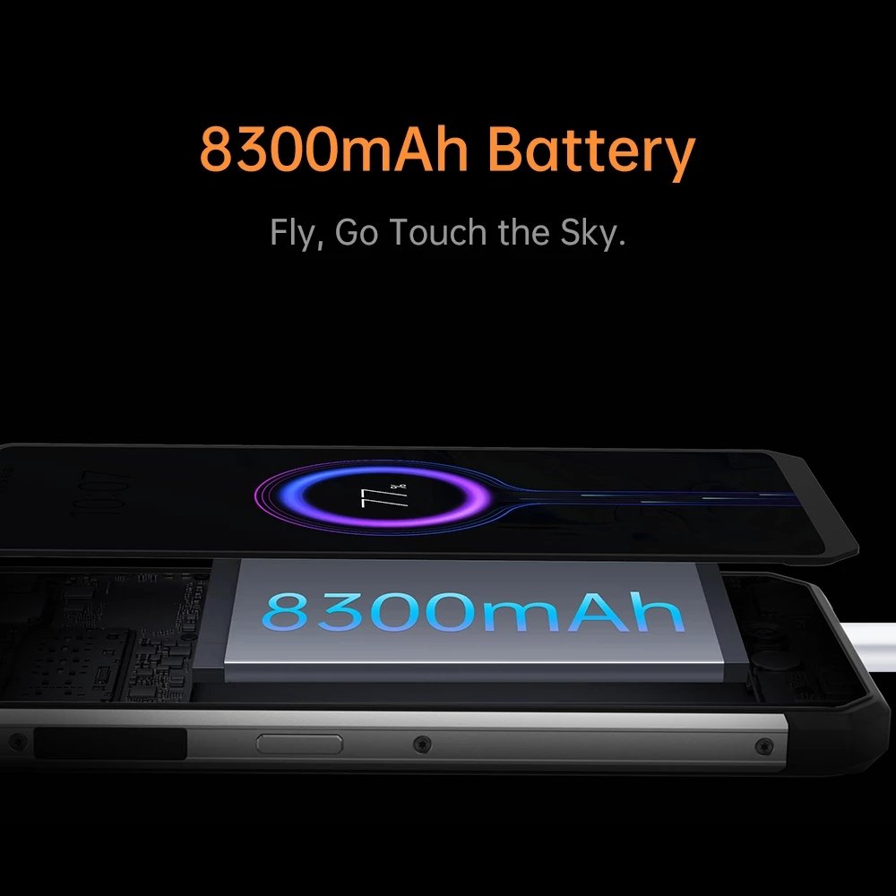 Oukitel WP17 Rugged Smartphone 8GB+128GB 6.78inch FHD+ 8300MAH Android 11 Mobile Phone 64M+16M NFC Cell Phone